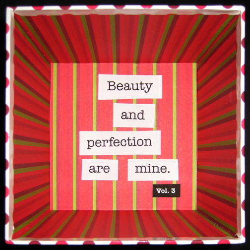 Cover of homemade music compilation entitled Beauty and Perfection Are Mine