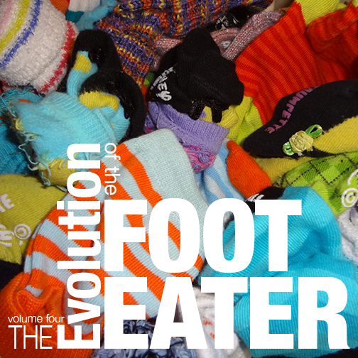 Cover of homemade music compilation entitled The Evolution of the Foot Eater