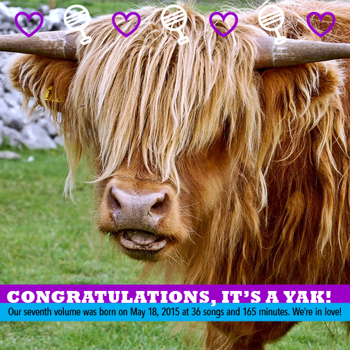 Cover of homemade music compilation entitled Congratulations! It's a Yak