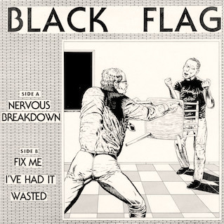 Cover of 1979 Black Flag EP Nervous Breakdown