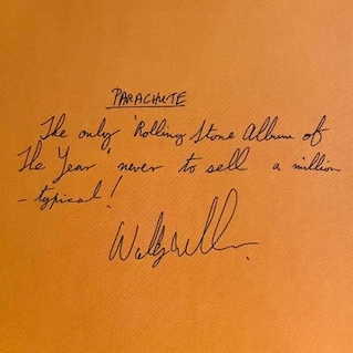 Inner sleeve of 2000 reissue of 1970 Pretty Things LP Parachute