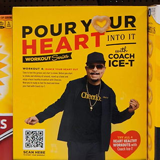 Coach Ice-T promotes Cheerios and heart health