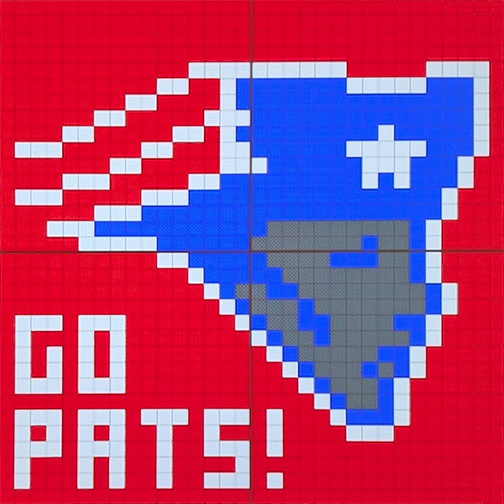 New England Patriots logo design using Animal Crossing’s custom pattern tool