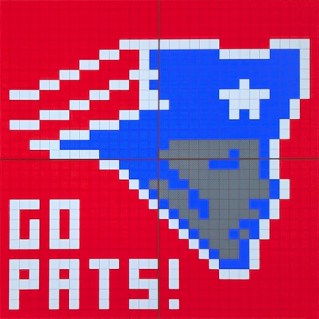 New England Patriots logo design using Animal Crossingβs custom pattern tool