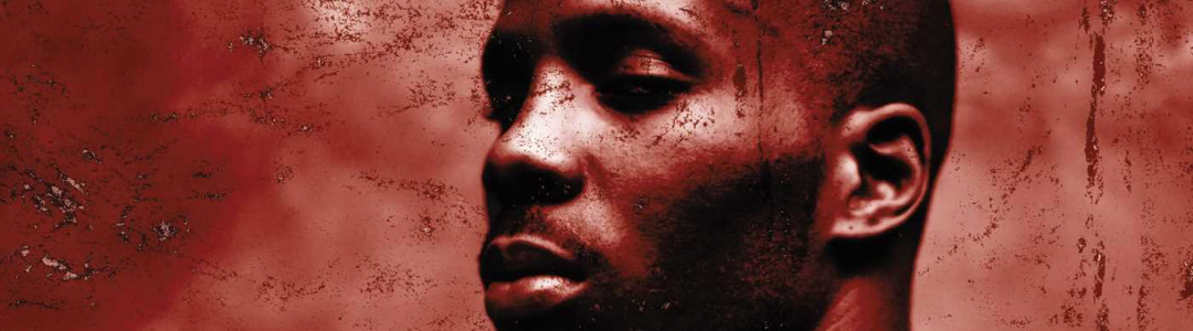 Side-eye crop of cover image of 1998 DMX LP It's Dark and Hell Is Hot